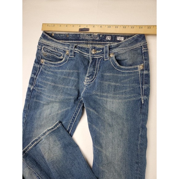 Miss Me Boot Cut angle Cut Rhinestone Size 29 JP 5117 - Picture 3 of 11